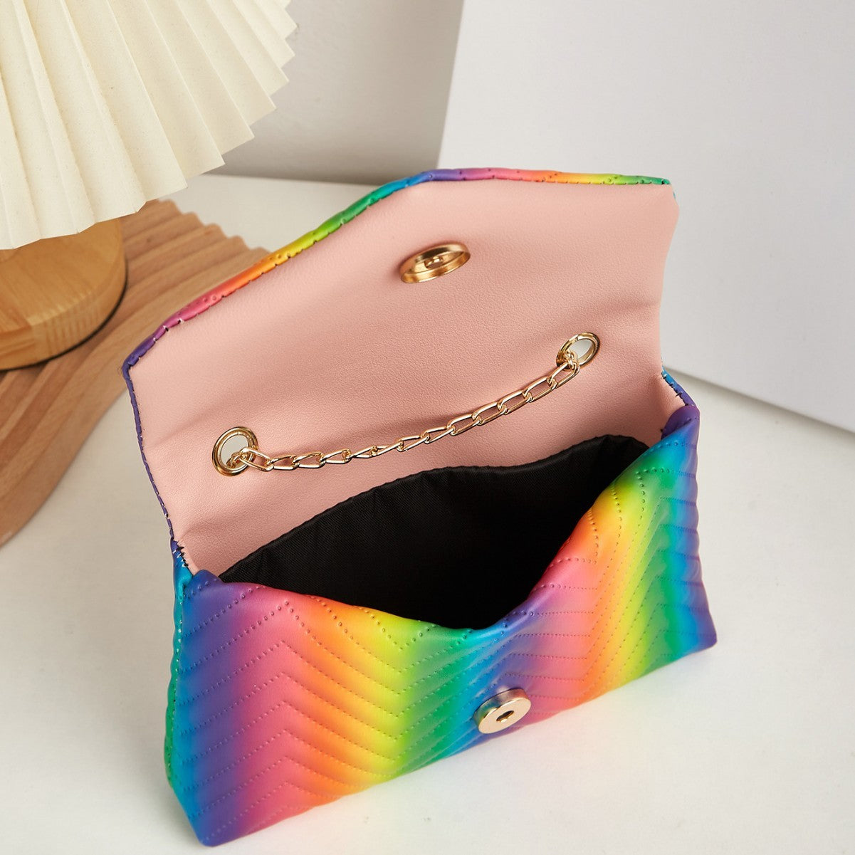 New Contrast Color Polyester Suitable For Portable Travel Lipstick Cosmetics Women's Bag