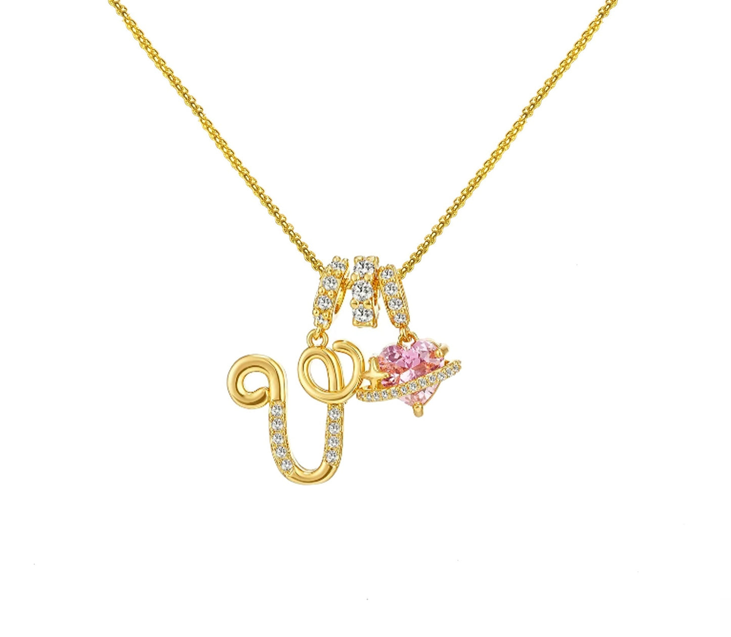 Dopamine 26 English Letter Necklace Copper
