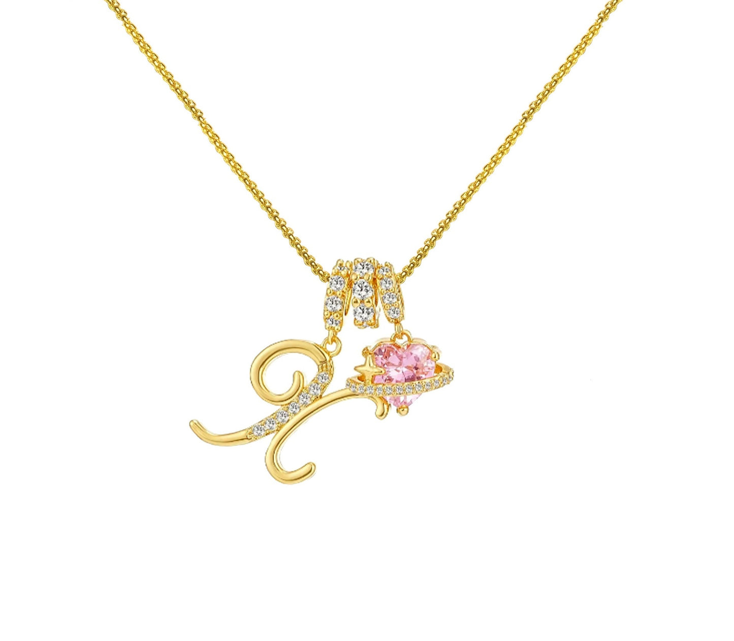 Dopamine 26 English Letter Necklace Copper