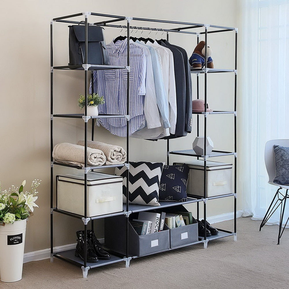 Clothes Closet Wardrobe Storage Organizer Non-Woven And Easy To Assemble